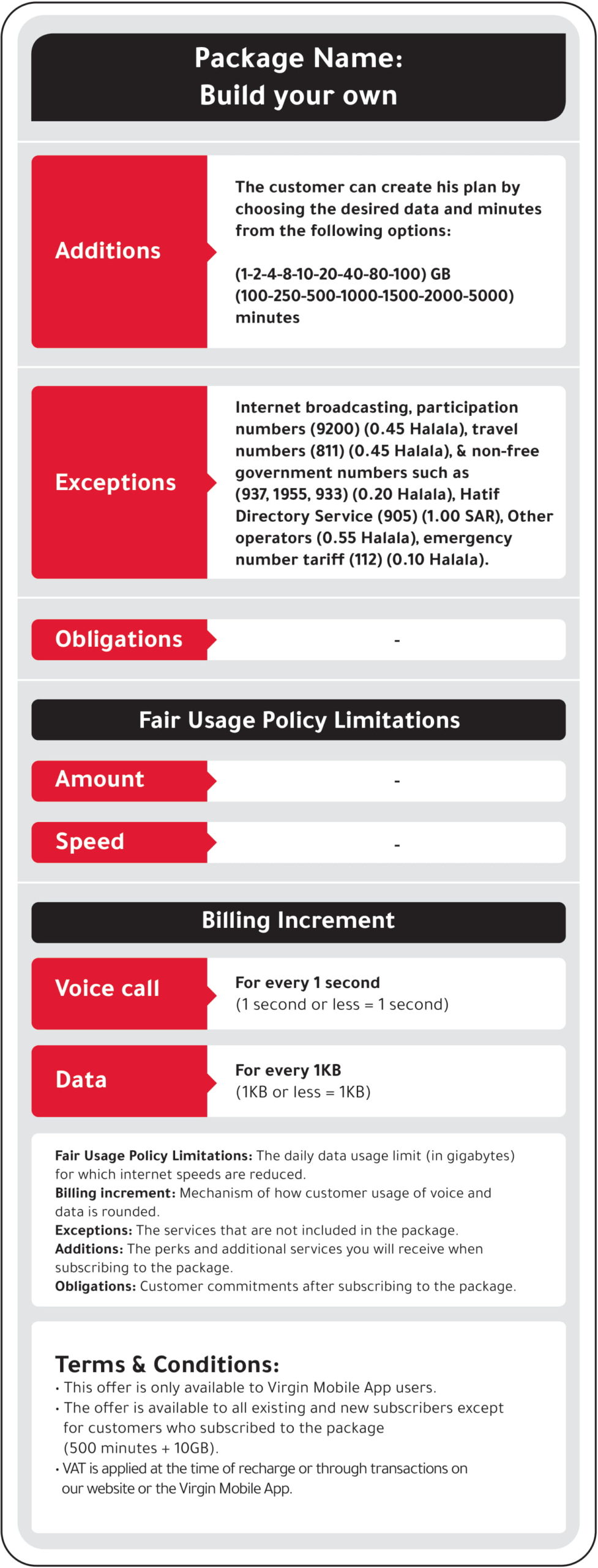 Build your Own Virgin Mobile KSA